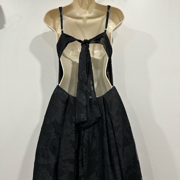 Azazie Elegant Black Open Back Dress - Picture 10 of 14